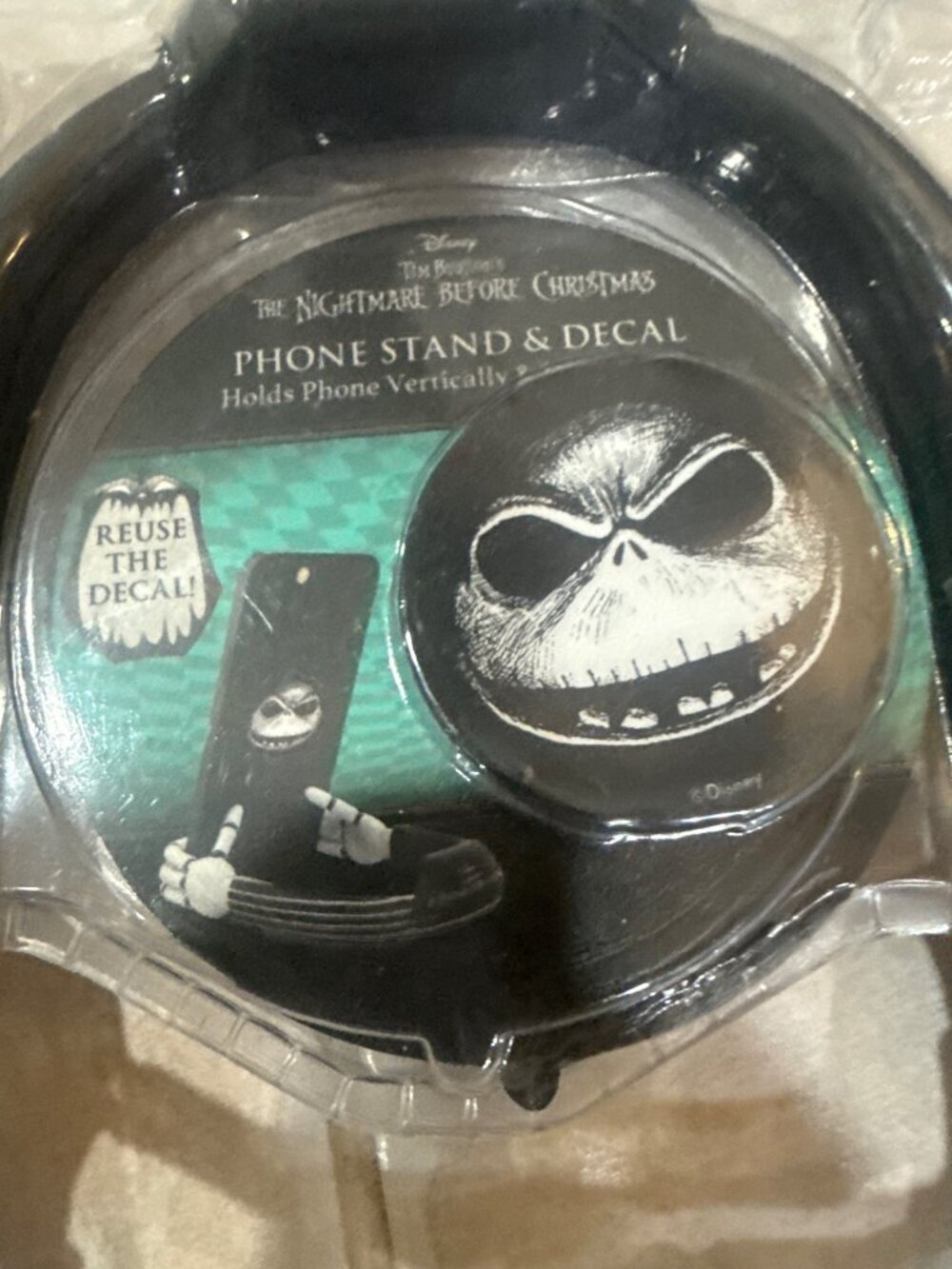 Disney The Nightmare Before Christmas Jack Skellington Phone Stand & Decal Holds